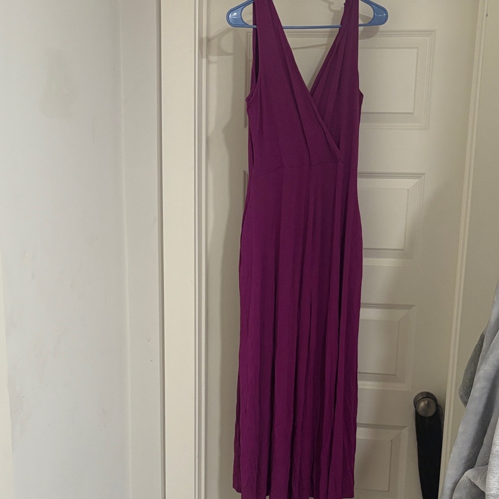 Zenana Outfitters Sleeveless Magenta Jumpsuit